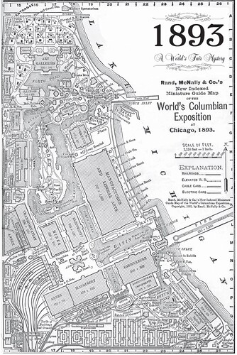 Karte der Weltausstellung 1893