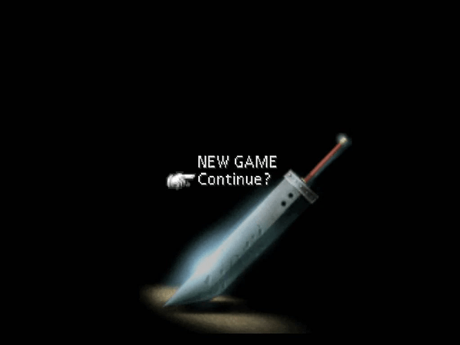 FF 7 Main Menu Screen