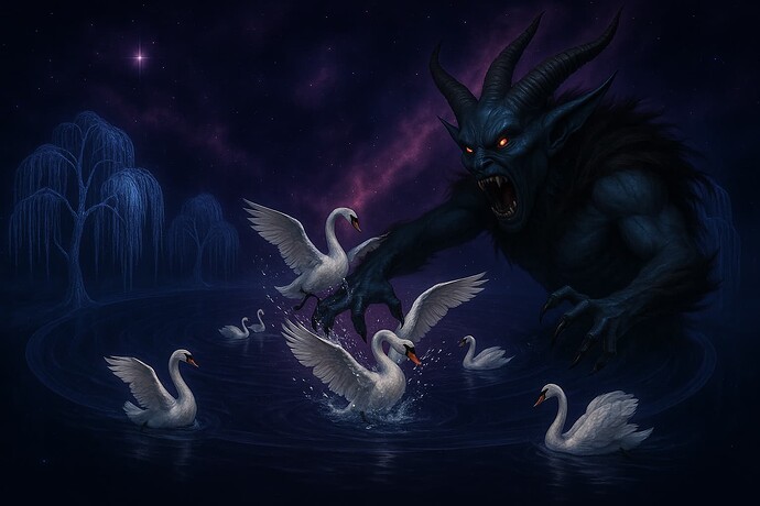 20250528_1755_Swan Battle Fantasy_remix_01jwbsk0vefhgt9y2f8j7n5g08