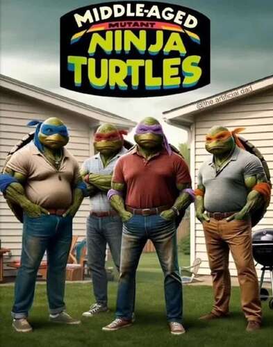 Middleaged mutant ninja turtles