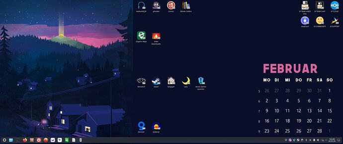 Gunnars Desktop im SF-Design
