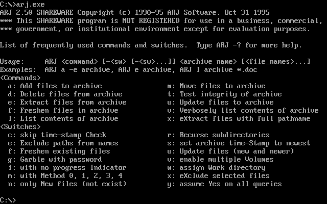 ARJ_v2.50_command_options_01